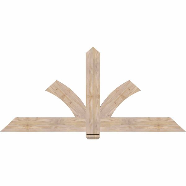 Ekena Millwork Redmond Smooth Timber Gable Bracket, Douglas Fir, 72"W x 33"H x 1 1/2"D x 5 1/2"F, 11/12 Pitch GBW072X33X0206RED00SDF - main